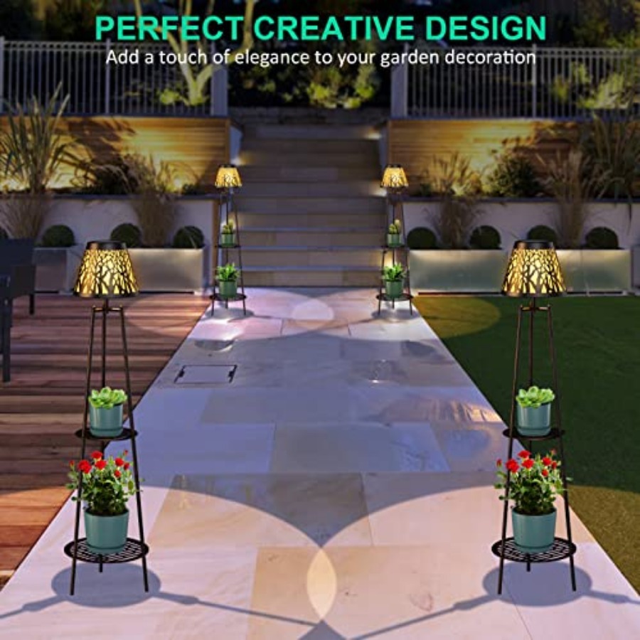 2 Pack Outdoor Solar Floor Lam - Outdoor Lighting Lamps のレビューと価格