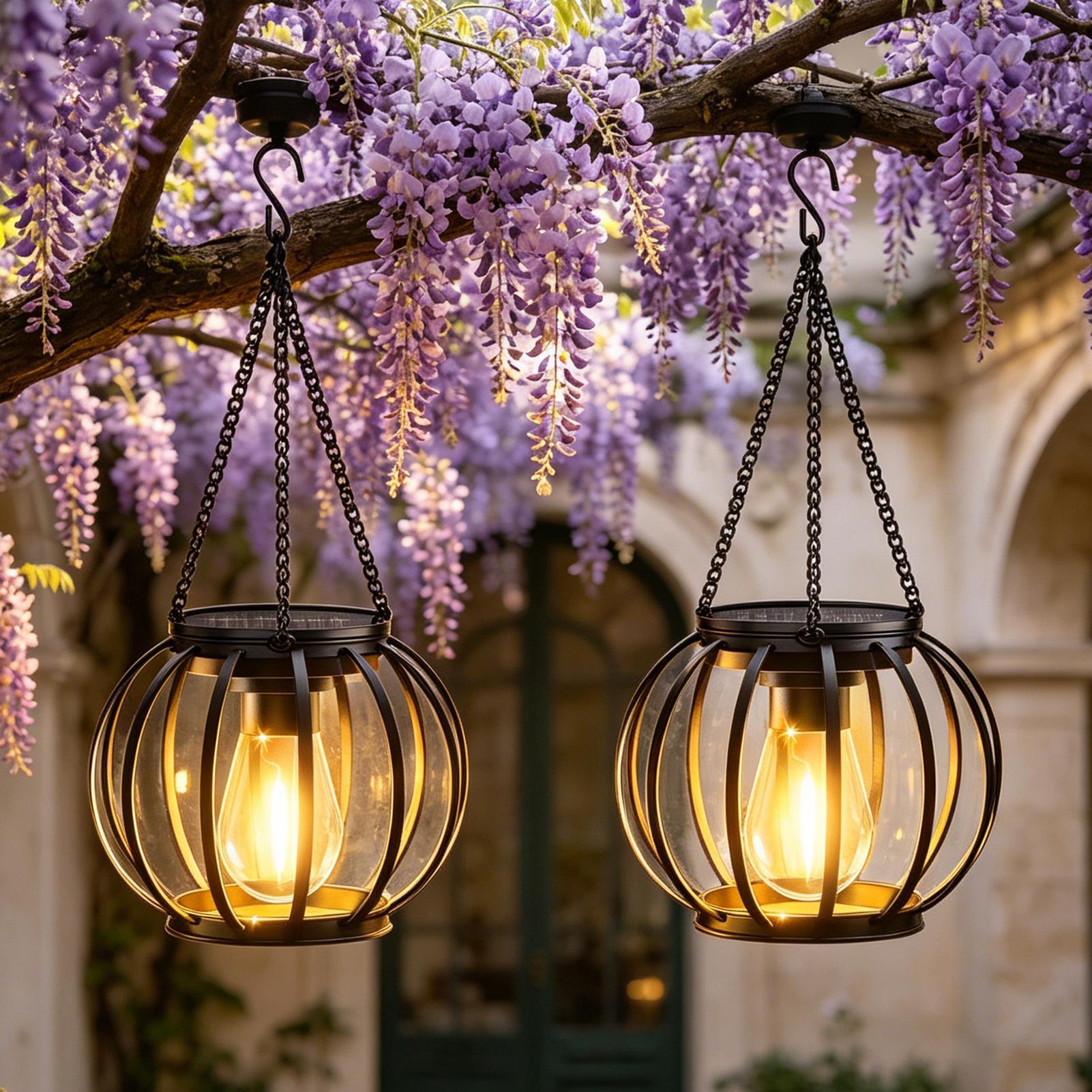 Solar Lanterns Outdoor 2 Piece - Outdoor Lighting Patio のレビューと価格