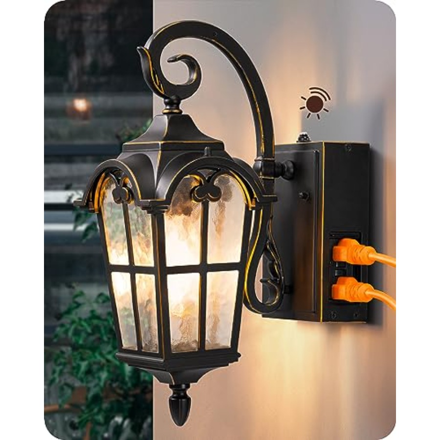 Dusk to Dawn Outdoor Wall Ligh - Outdoor Lighting No Outlet のレビューと価格