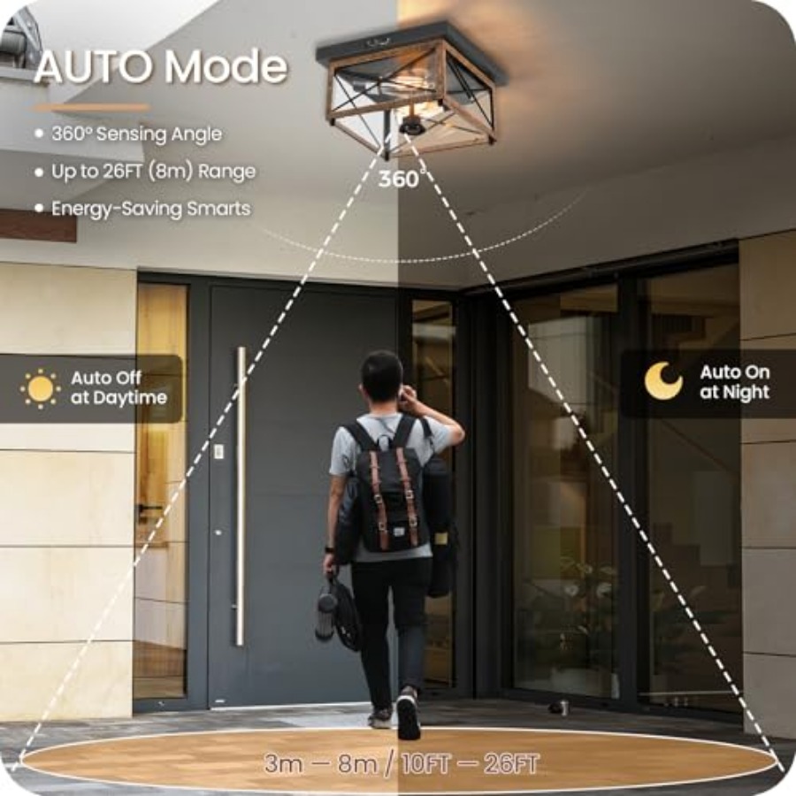 Outdoor Ceiling Light with Mot - Outdoor Lighting With Sensor のレビューと価格