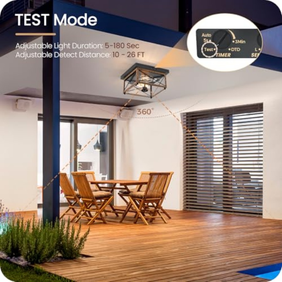 Outdoor Ceiling Light with Mot - Outdoor Lighting With Sensor のレビューと価格