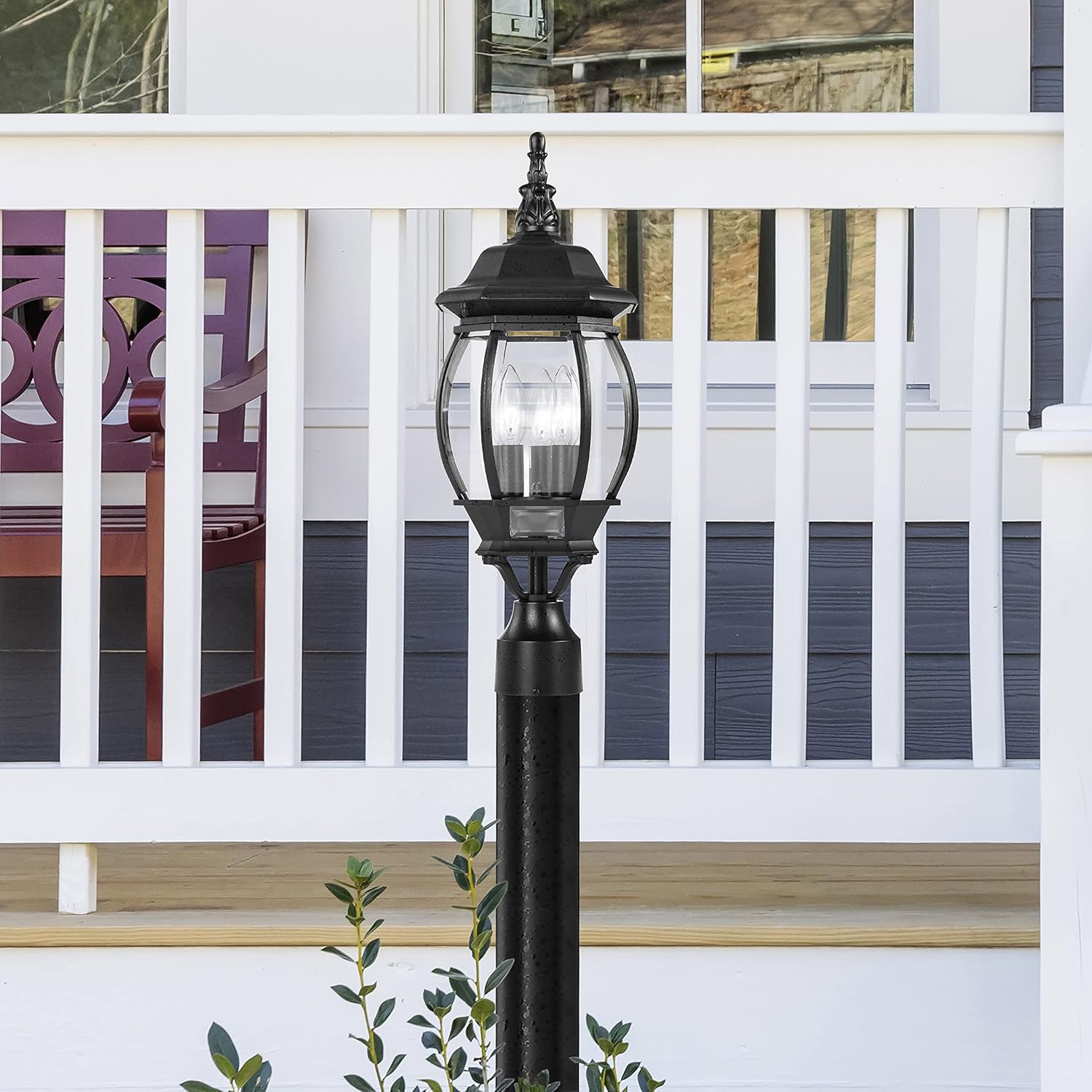 21-Inch Post Lantern with Clea - Outdoor Lighting Patio のレビューと価格