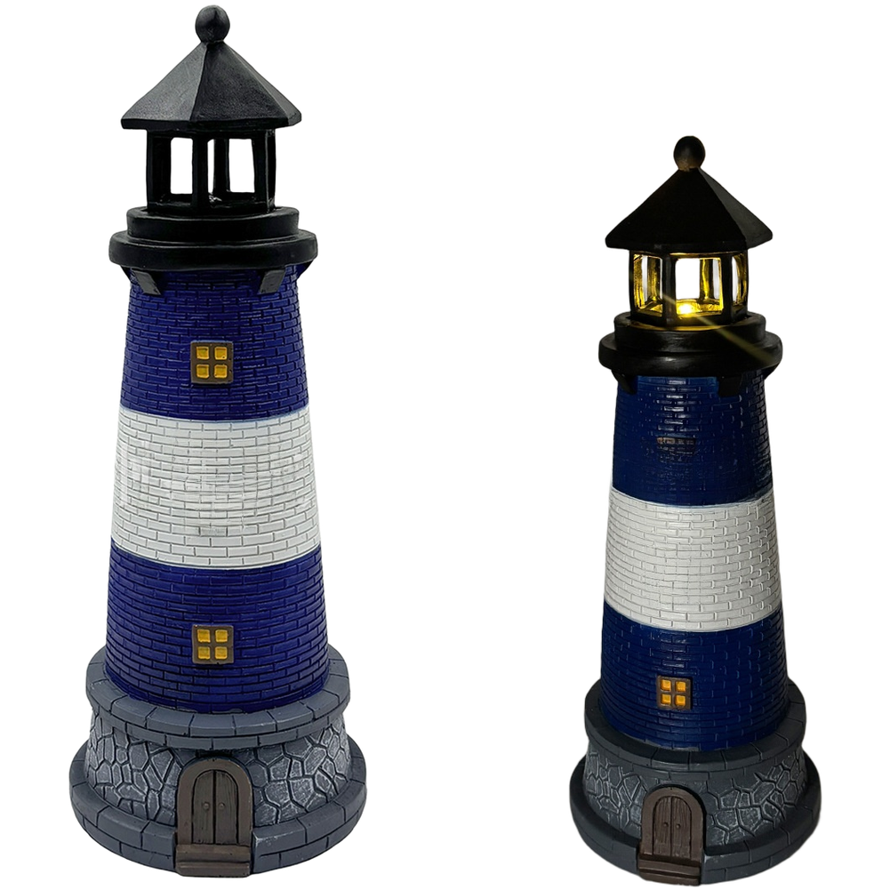 Blue Red Solar Powered Resin L - Outdoor Lighting Mediterranean Style のレビューと価格