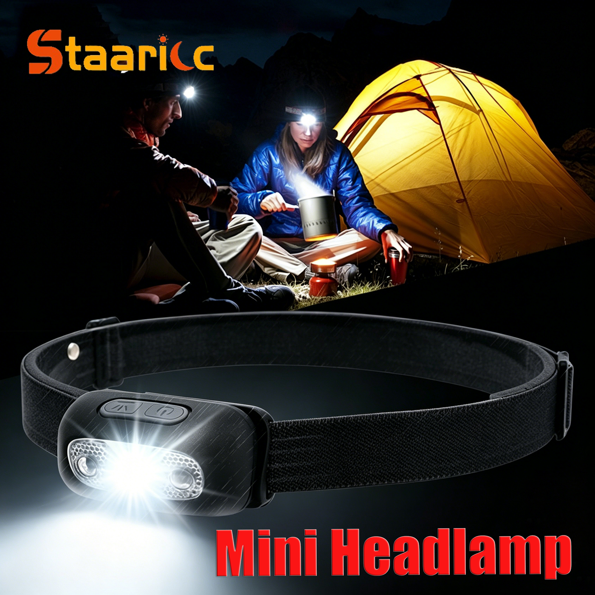 Mini Flashlight Headlamp USB R - Outdoor Lighting Repair のレビューと価格