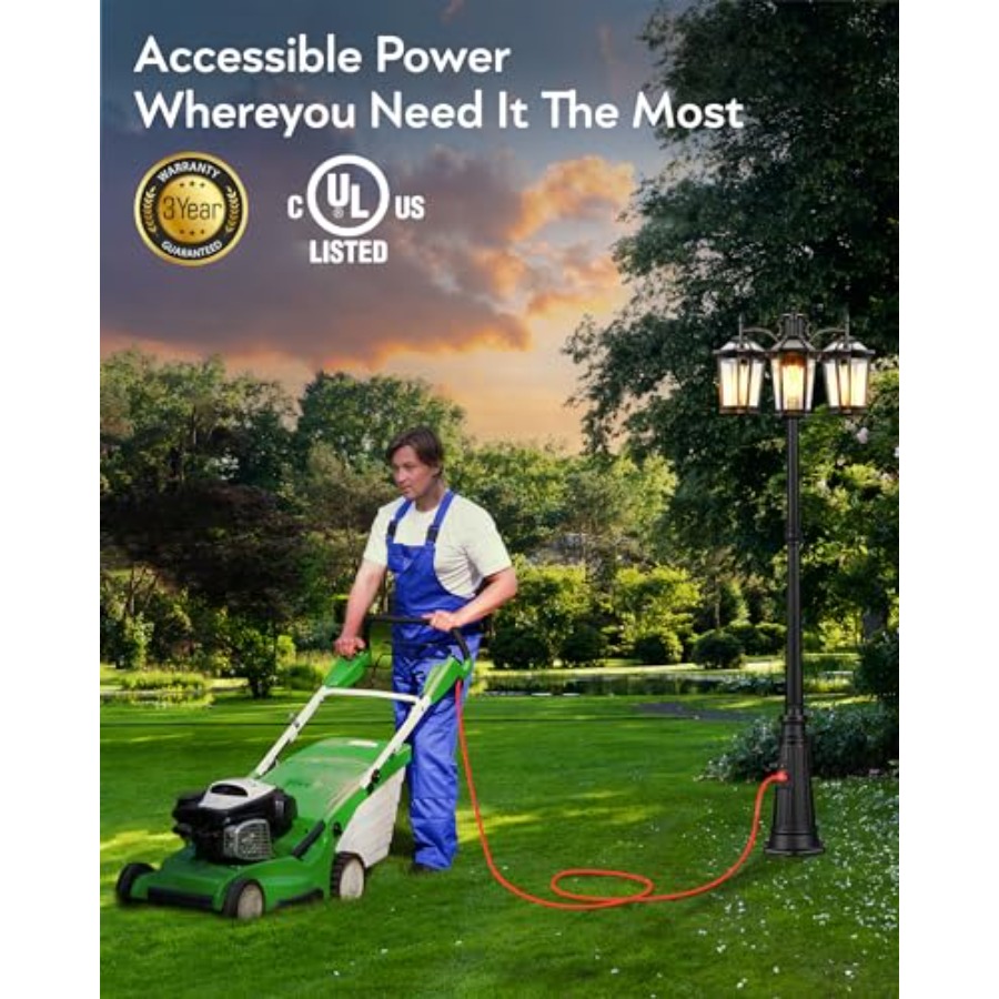 Outdoor Lamp Post Light with O - Outdoor Lighting No Outlet のレビューと価格