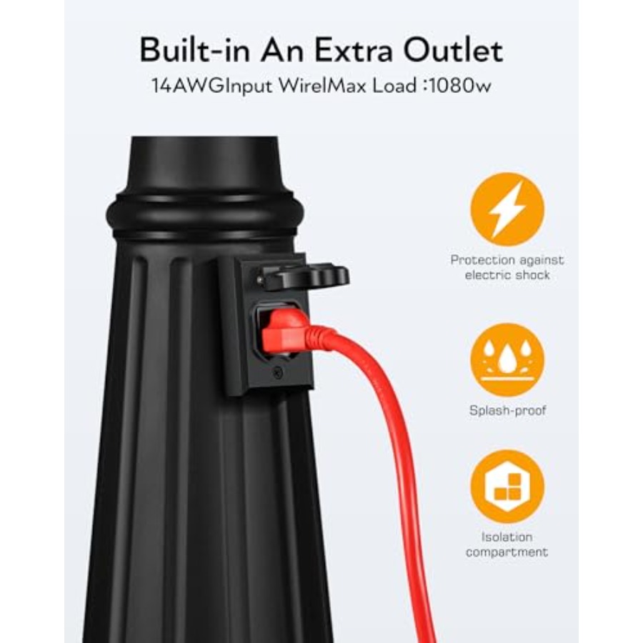 Outdoor Lamp Post Light with O - Outdoor Lighting No Outlet のレビューと価格