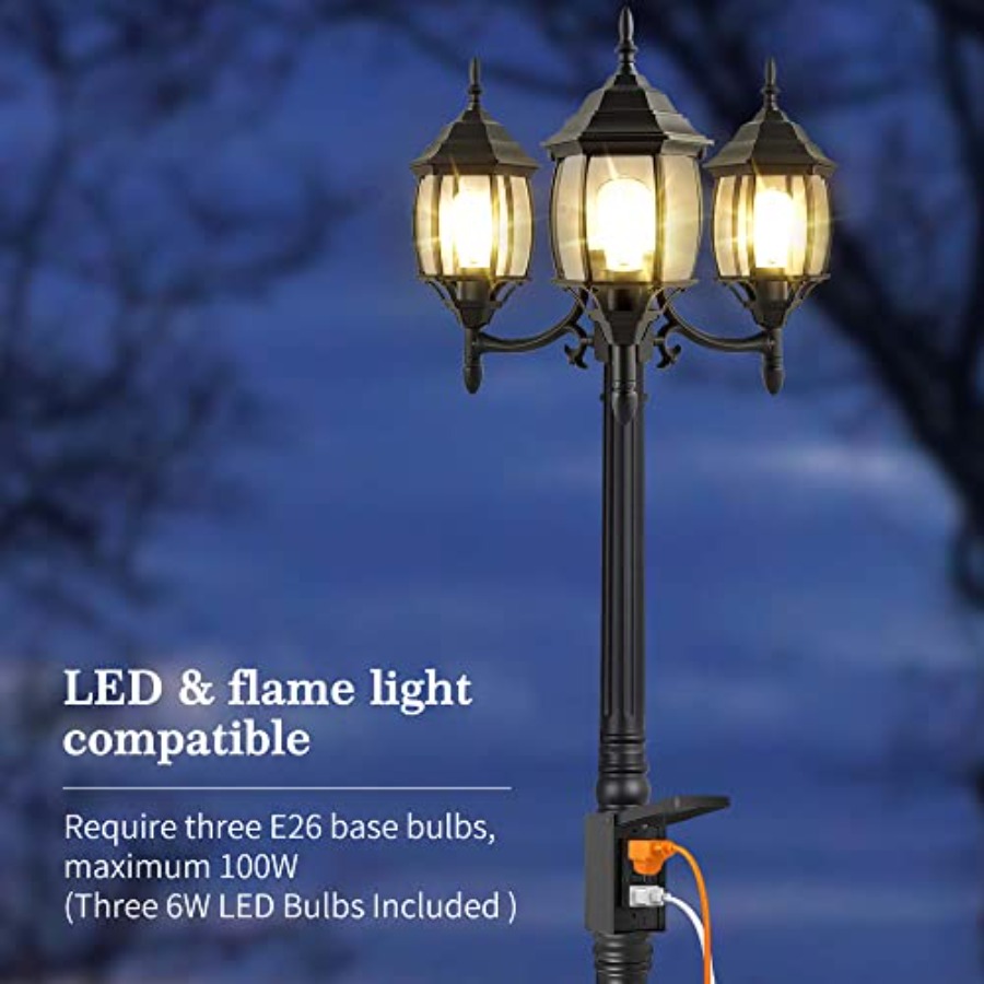 Dusk to Dawn Outdoor Lamp Post - Outdoor Lighting No Outlet のレビューと価格