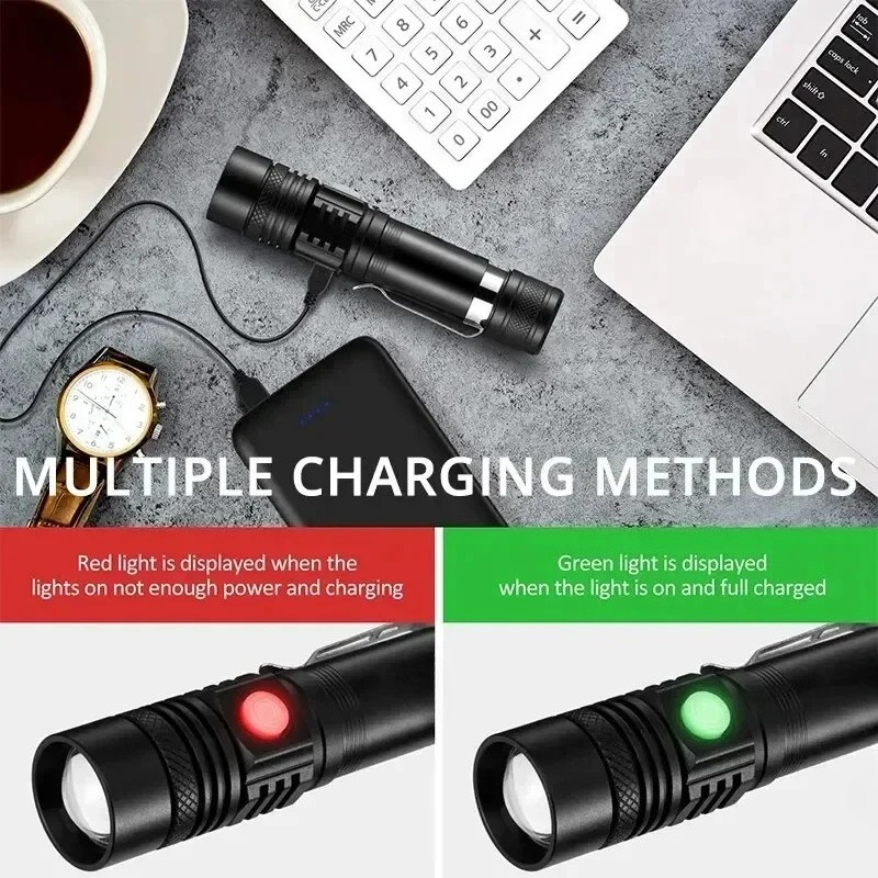 T6 LED Rechargeable Flashlight - Outdoor Lighting Junction Box のレビューと価格