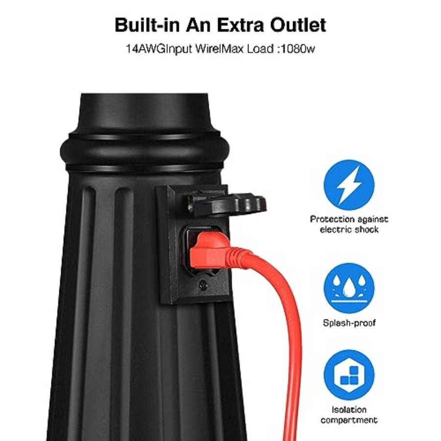 Outdoor Lamp Post Light with O - Outdoor Lighting No Outlet のレビューと価格
