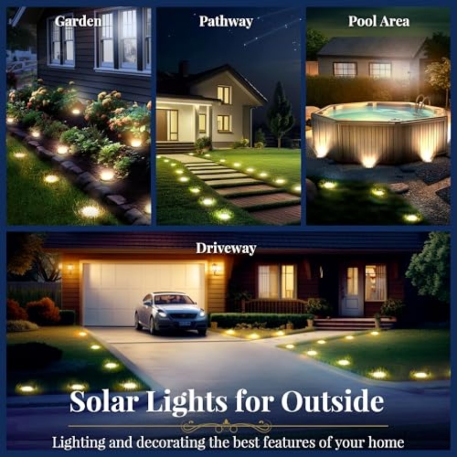 Solar Ground Lights Solar Ligh - Outdoor Lighting Patio のレビューと価格