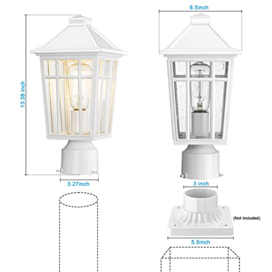 Outdoor Post Lights Lamp Post  - Outdoor Lighting For Fence のレビューと価格