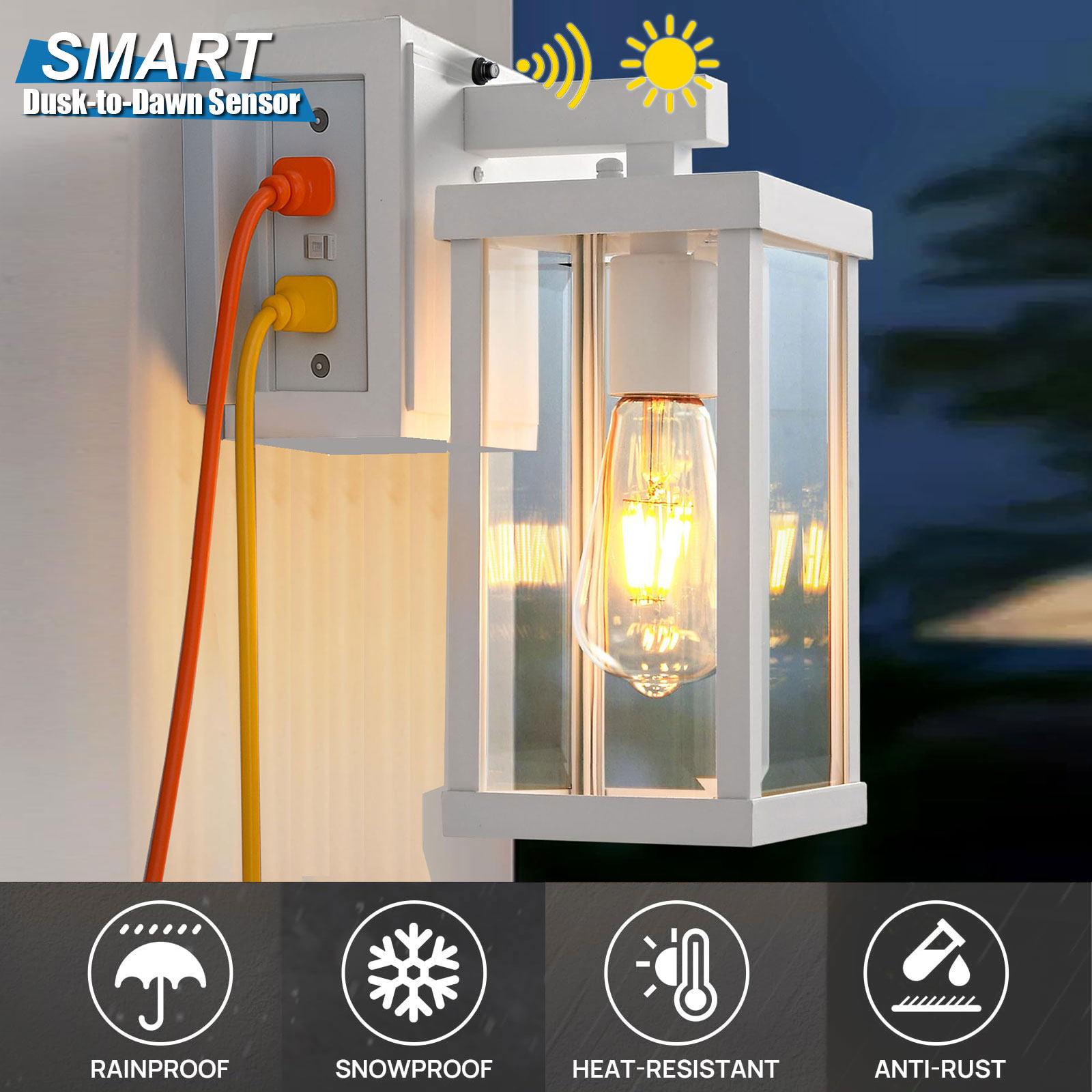 Dusk To Dawn Outdoor Light Por - Outdoor Lighting No Outlet のレビューと価格