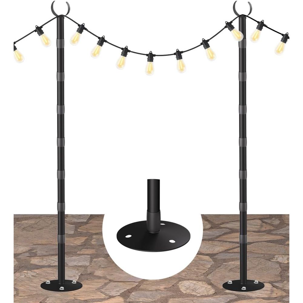 10t String Light Poles or Hard - Outdoor Lighting Patio のレビューと価格