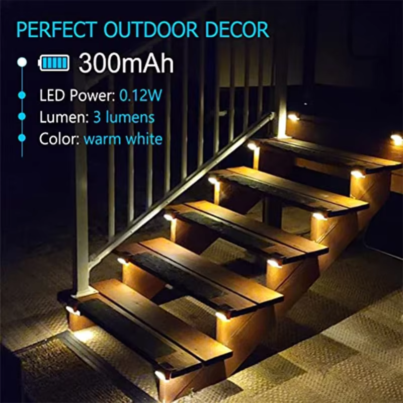 Outdoor Solar Step Lights Warm - Outdoor Lighting For Fence のレビューと価格