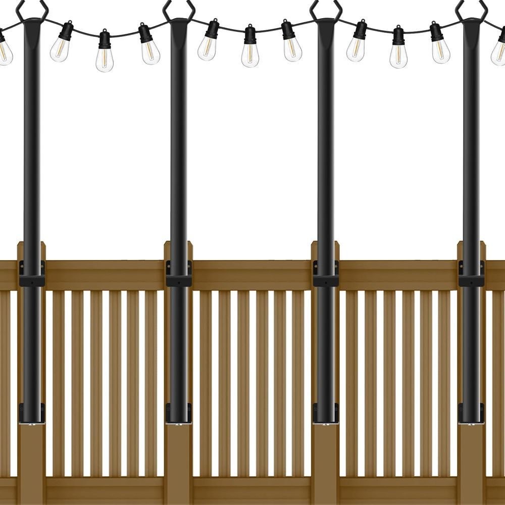 4 Pack String Light Poles,5t M - Outdoor Lighting Patio のレビューと価格