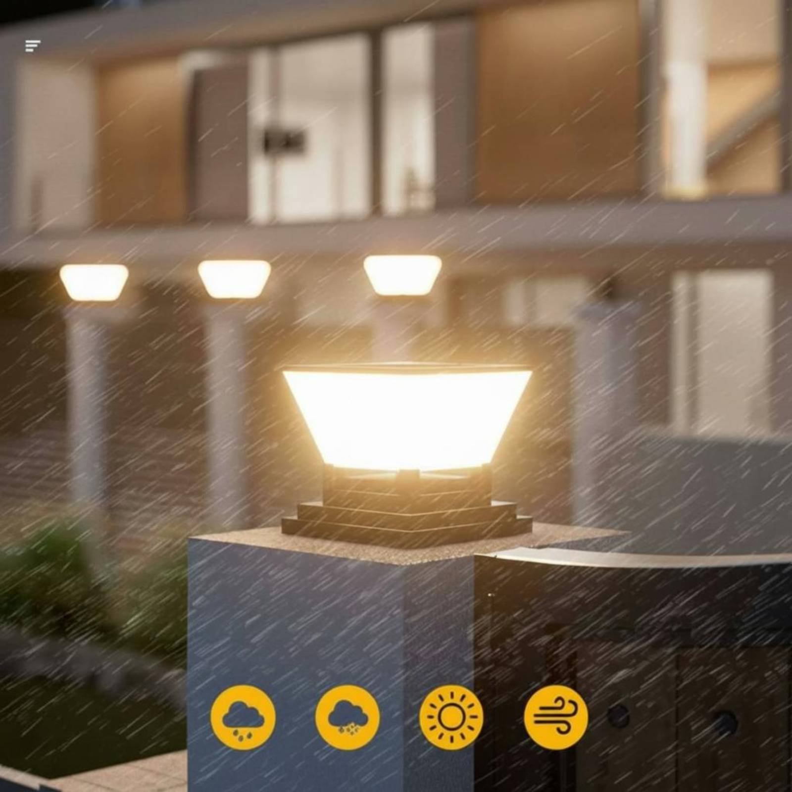 Solar Post Light Water Resista - Outdoor Lighting For Fence のレビューと価格